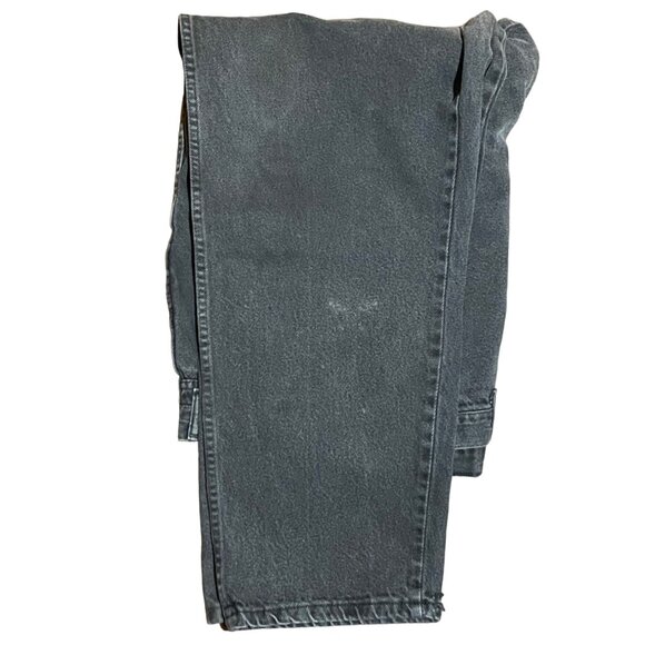 Authentic Vintage Mens Wrangler Jeans Light Wash Black 42x31 Zip Fly - Picture 14 of 16